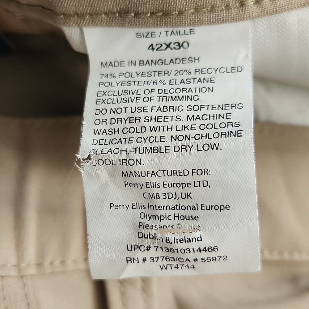 🩳 Ben Hogan Performance Men’s Pants – Size 42x30 – Tan – NWT – UPF 50+ - Picture 13 of 14